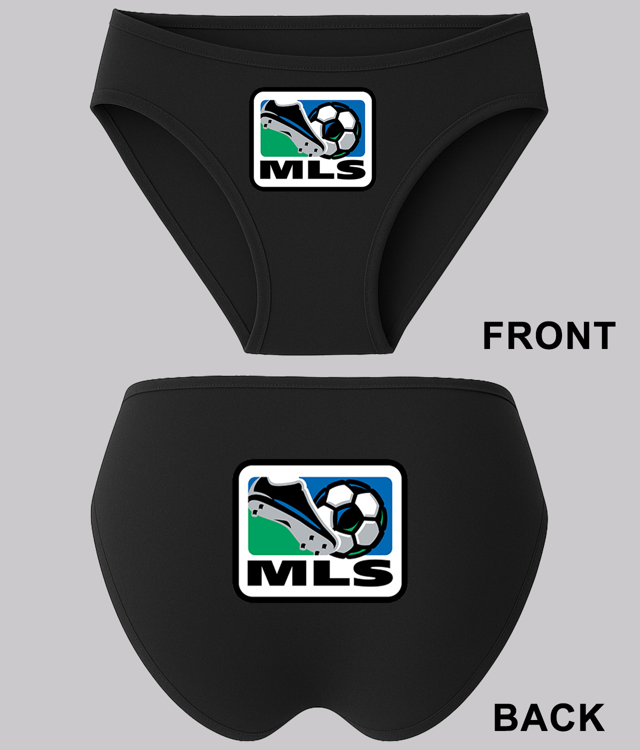 Major League Soccer MLS 2000 Logo Symbol Emblem Customized Design on Women's Bikini Brief Underwear