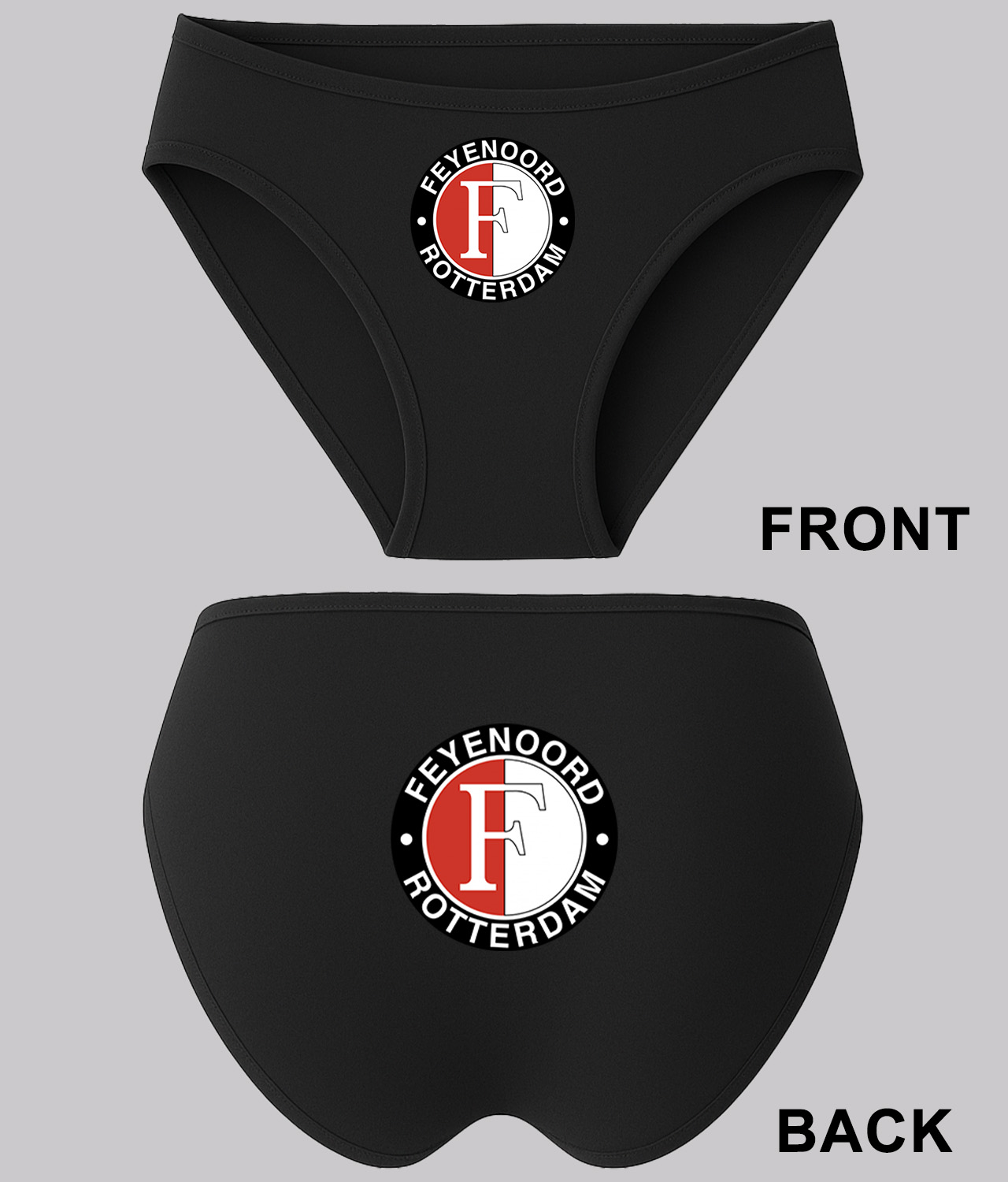 SC Feyenoord 1997 Soccer Logo Symbol Emblem Customized Design on Women's Plus Size Bikini Brief Underwear