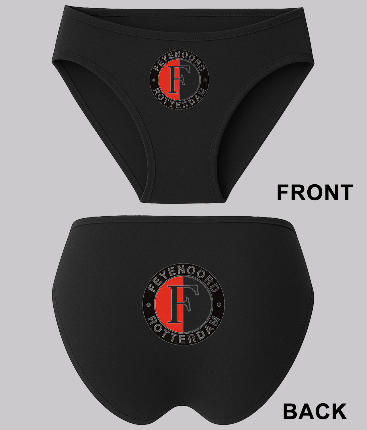 SC Feyenoord Emblem Soccer Logo Symbol Emblem Customized Design on Women's Plus Size Bikini Brief Underwear