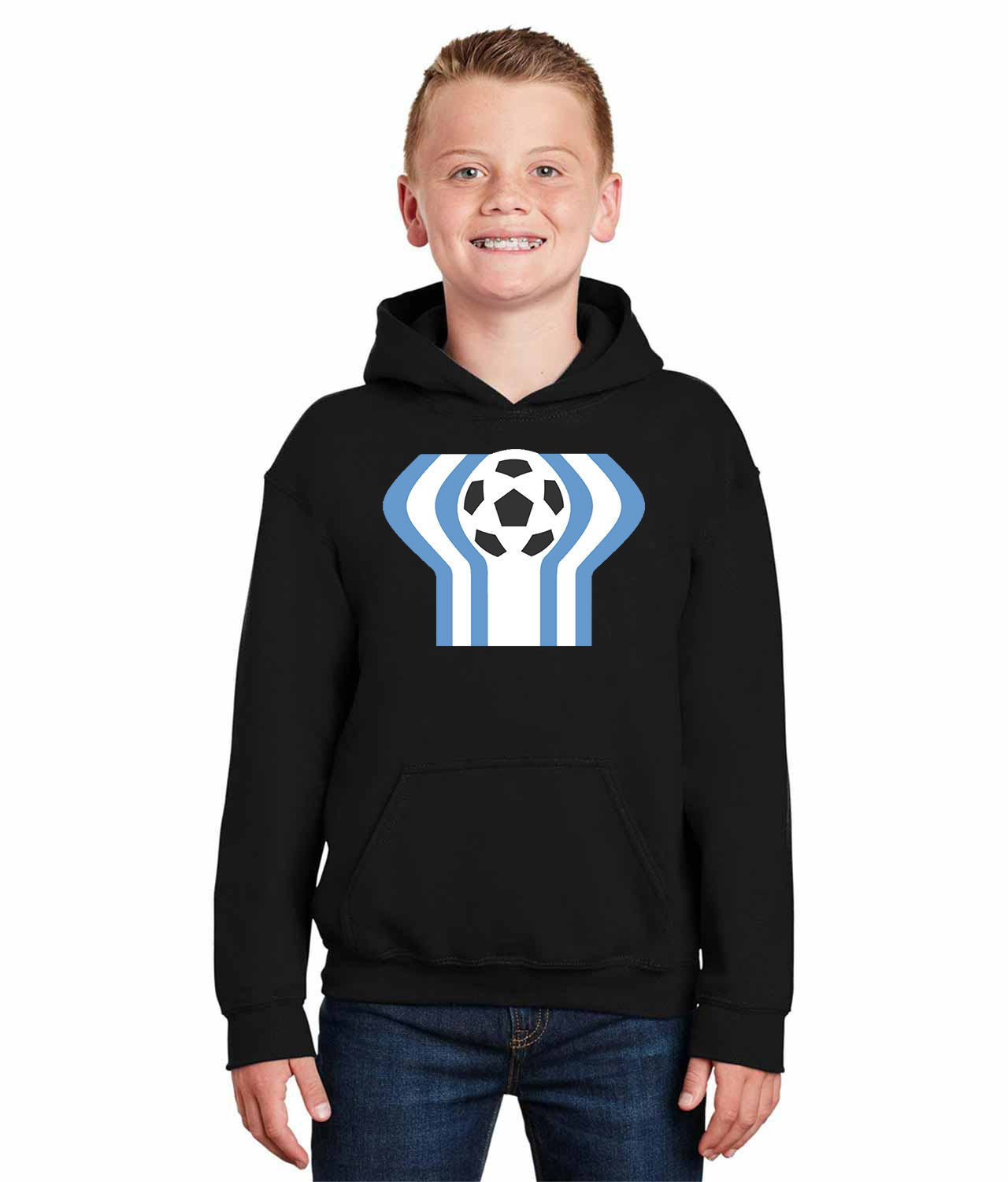 1978 FIFA World Cup Argentina Soccer Logo Symbol Emblem Customized Design on Youth Hoodie