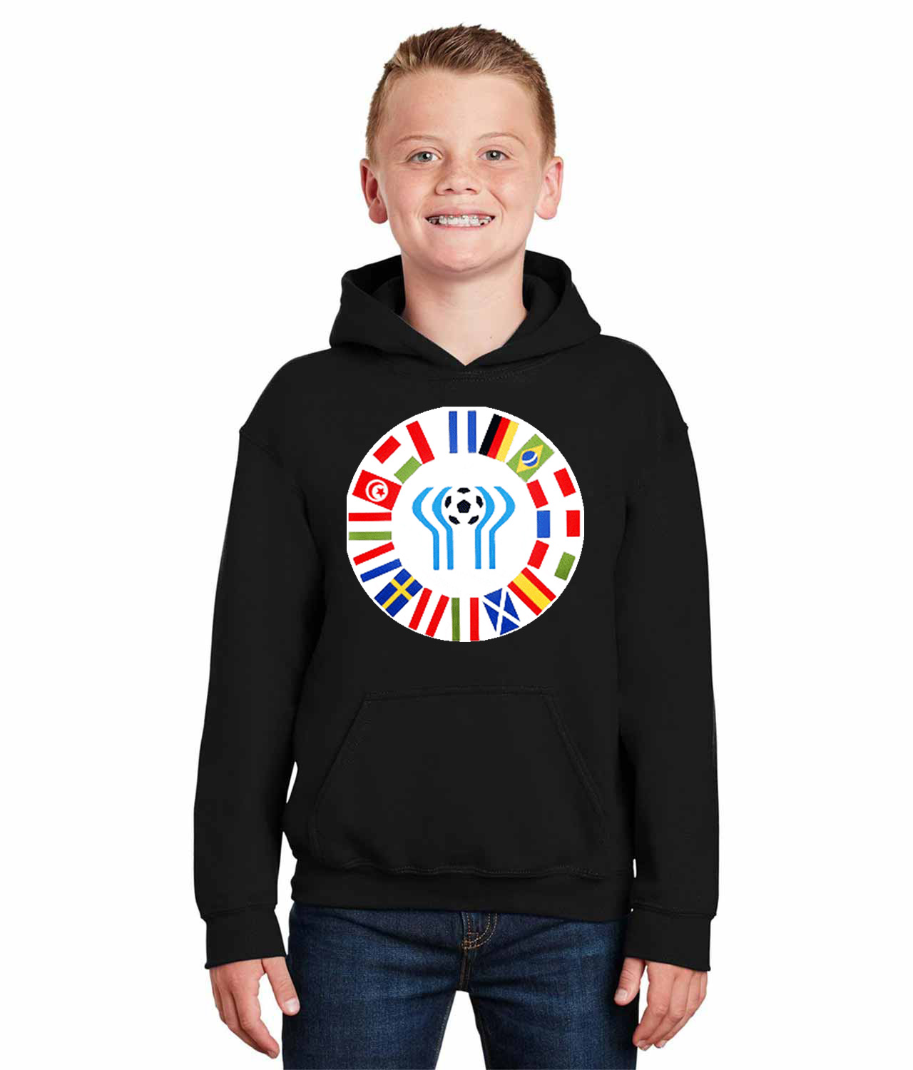 1978 FIFA World Cup Argentina Emblem Soccer Logo Symbol Emblem Customized Design on Youth Hoodie