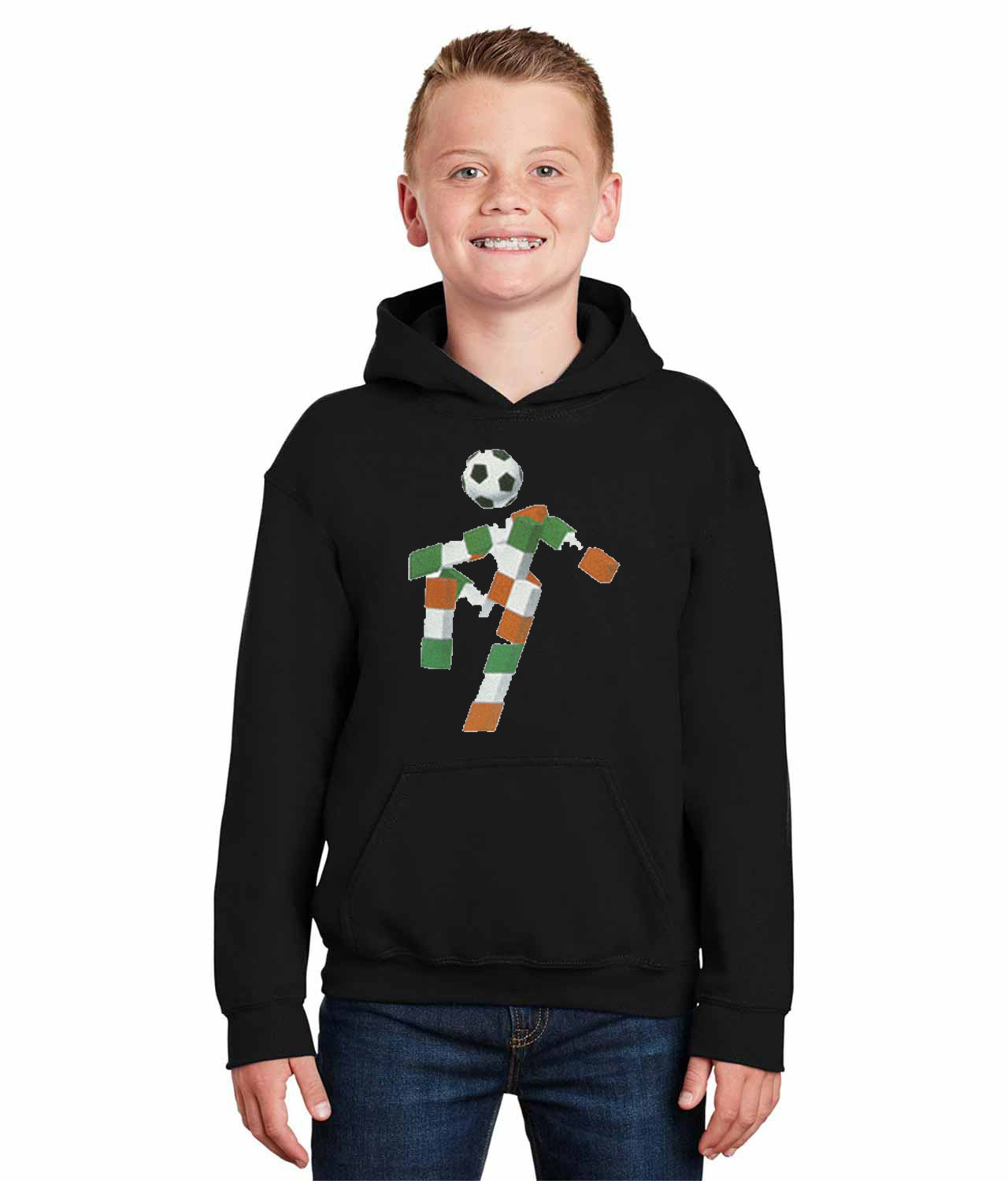 1990 FIFA World Cup Italy Mascot Ciao Soccer Logo Symbol Emblem Customized Design on Youth Hoodie