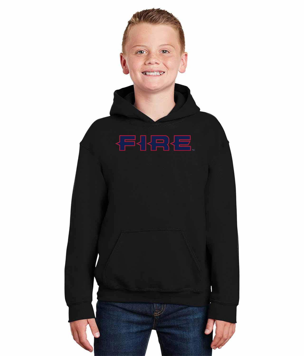 Chicago Fire FC 1998-2019 Soccer Logo Symbol Emblem Customized Design on Youth Hoodie