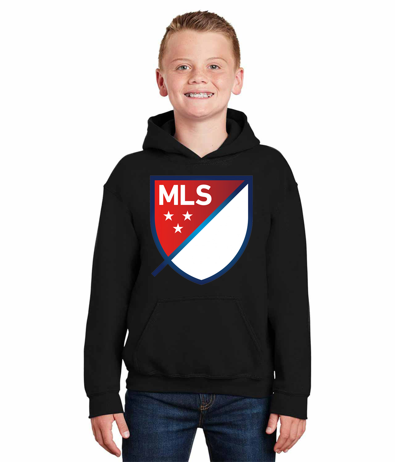 Major League Soccer 2015 Logo Emblem Customized Design on Youth Hoodie