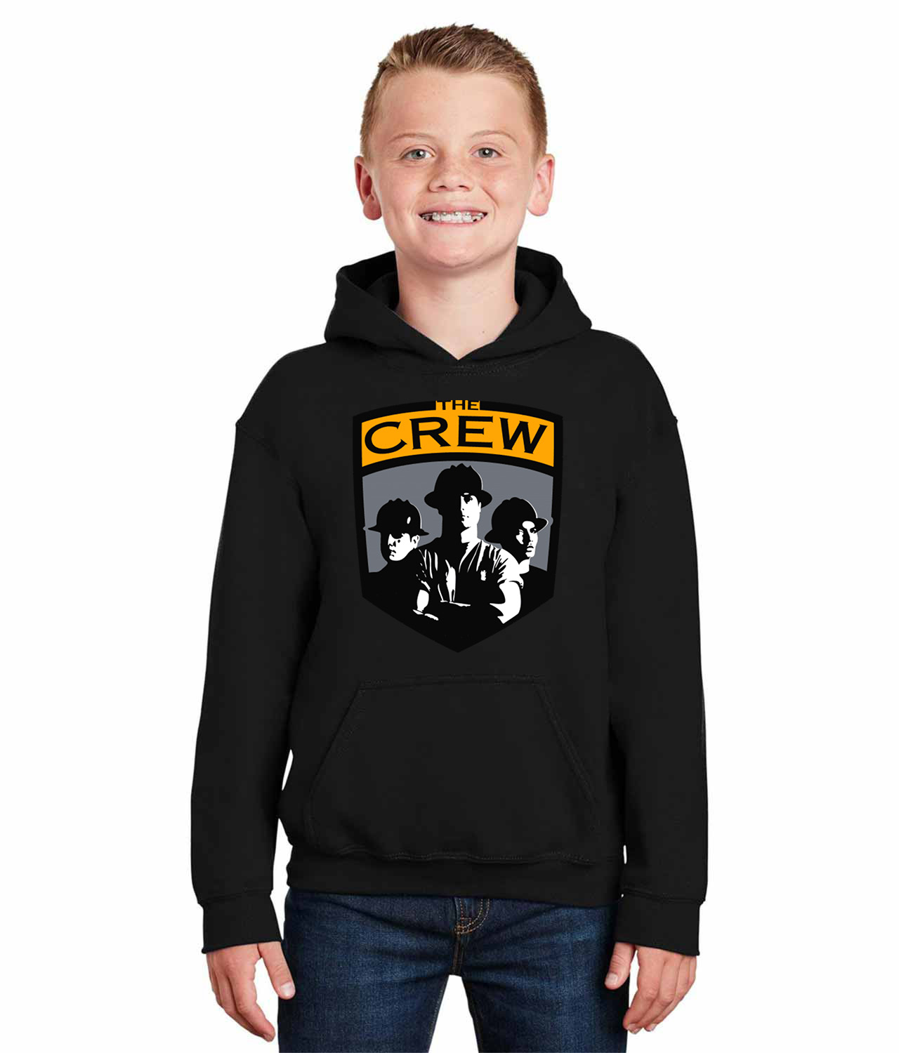 Columbus Crew SC 1996-2014 Soccer Logo Symbol Emblem Customized Design on Youth Hoodie