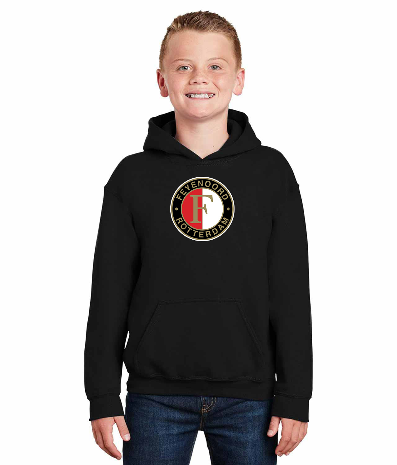 SC Feyenoord Soccer Logo Symbol Emblem Customized Design on Youth Hoodie