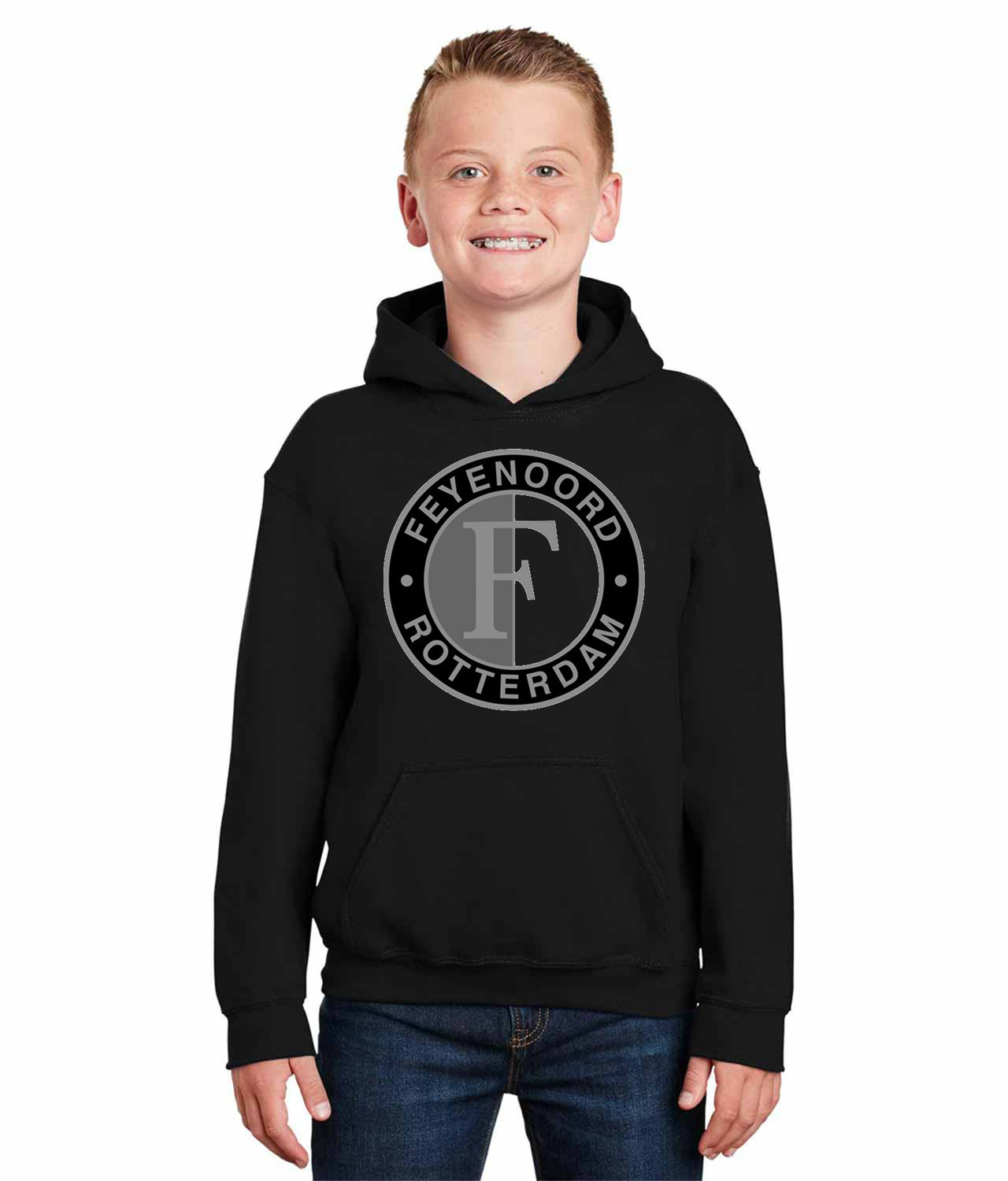 SC Feyenoord Symbol Soccer Logo Symbol Emblem Customized Design on Youth Hoodie