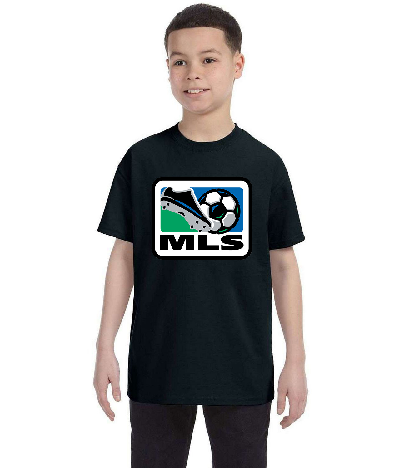 Major League Soccer MLS 2000 Soccer Logo Symbol Emblem Customized Design on Youth T-Shirt Tee