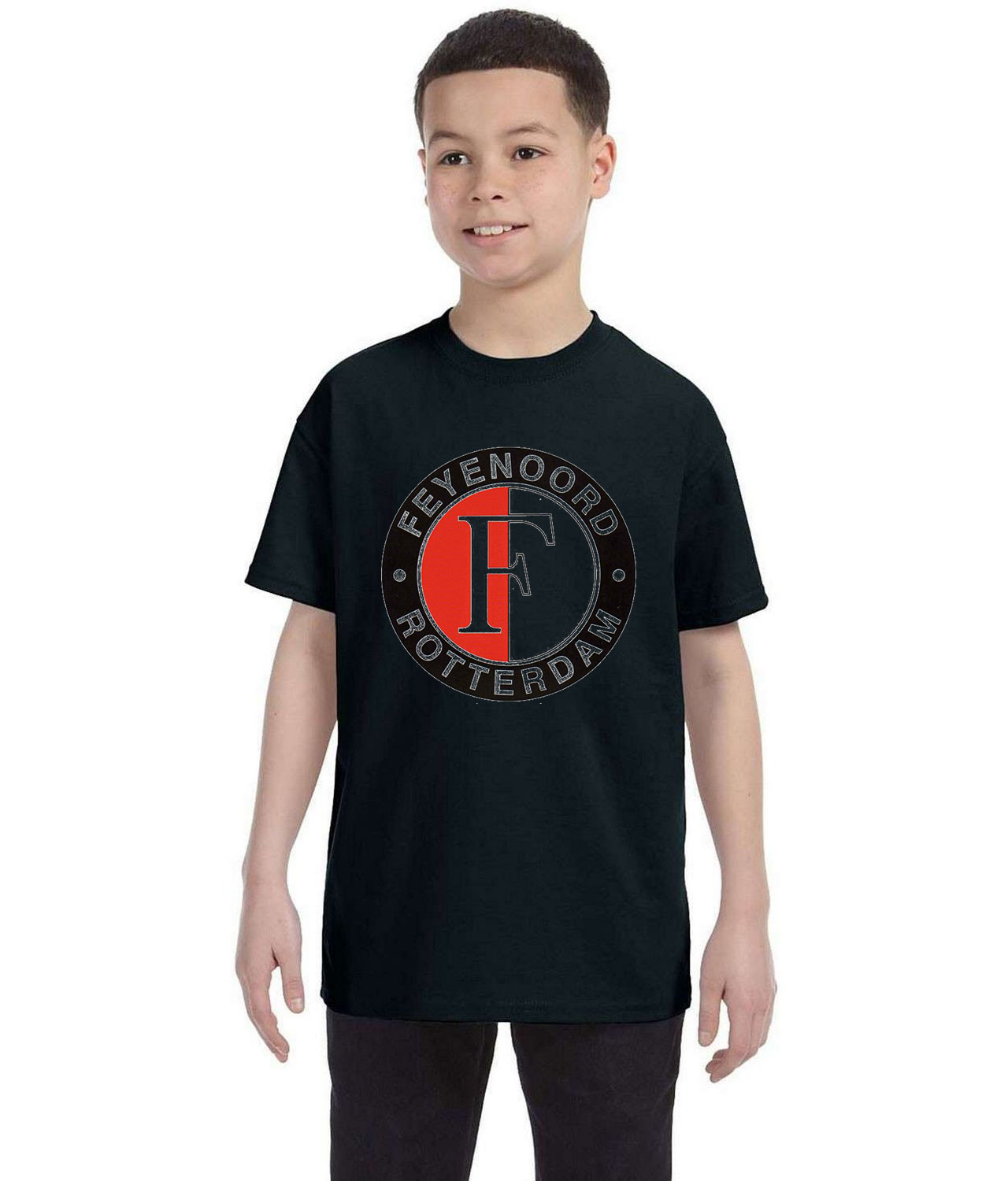 SC Feyenoord Emblem Soccer Logo Symbol Emblem Customized Design on Youth T-Shirt Tee