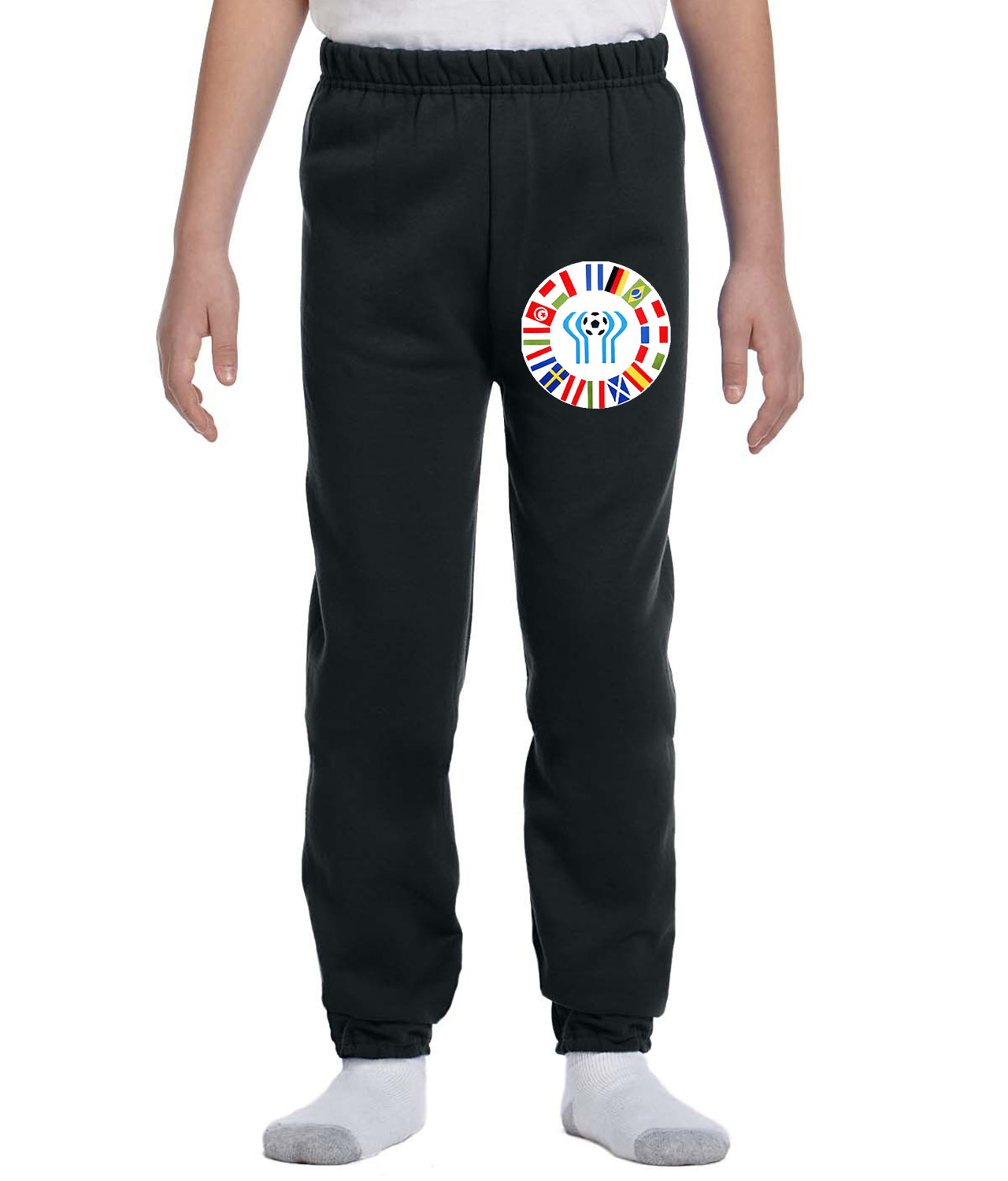 1978 FIFA World Cup Argentina Emblem Soccer Logo Symbol Emblem Customized Design on Youth Closed-Bottom Sweatpants