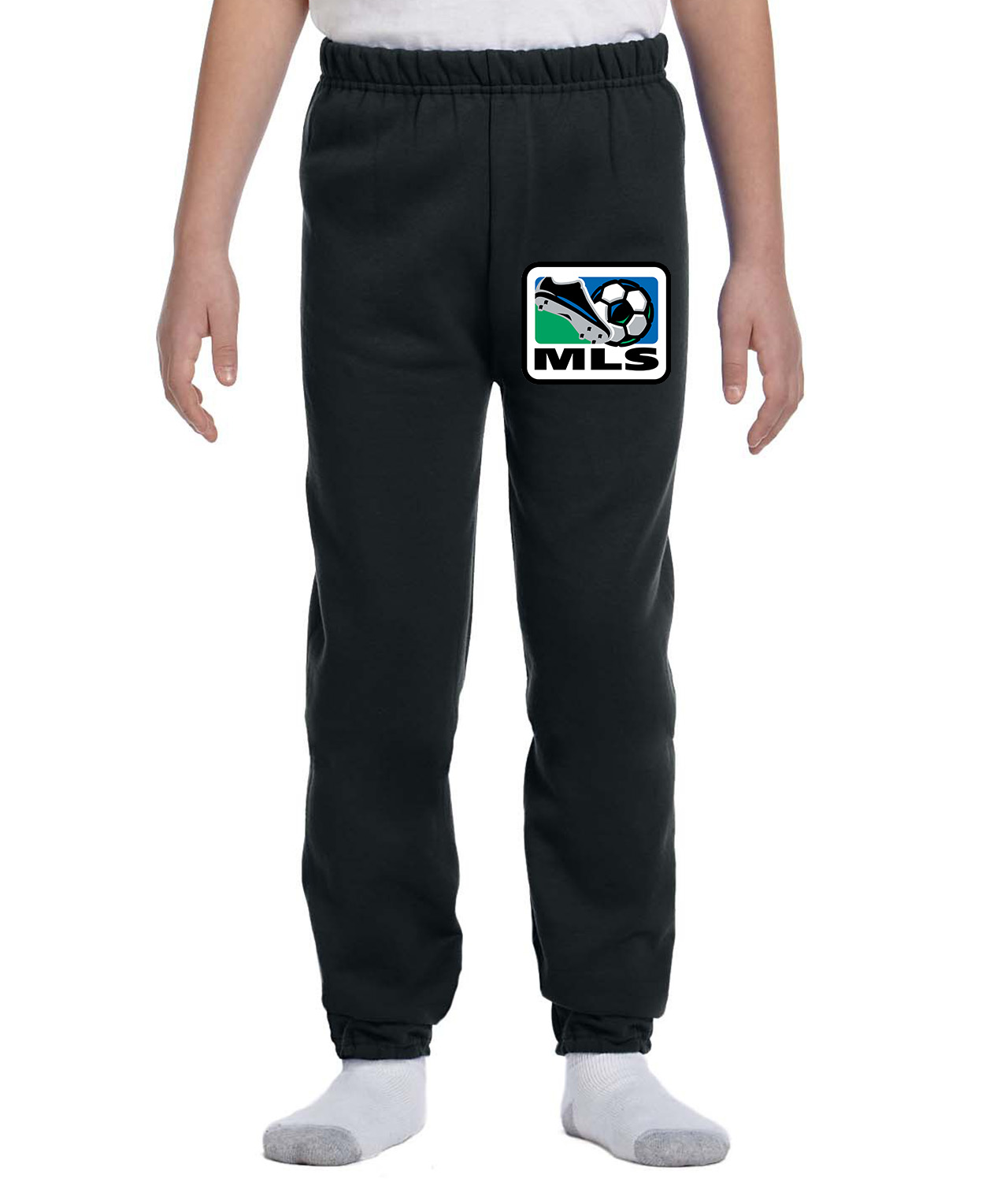 Major League Soccer MLS 2000 Logo Emblem Customized Design on Youth Closed-Bottom Sweatpants