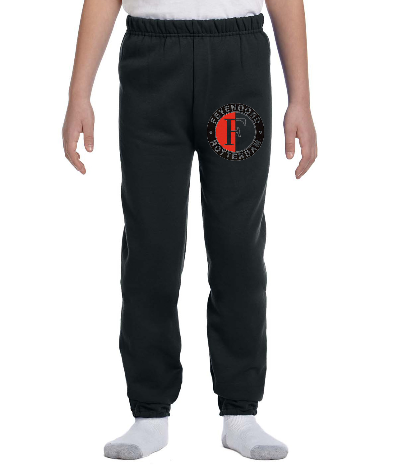 SC Feyenoord Emblem Soccer Logo Symbol Emblem Customized Design on Youth Closed-Bottom Sweatpants