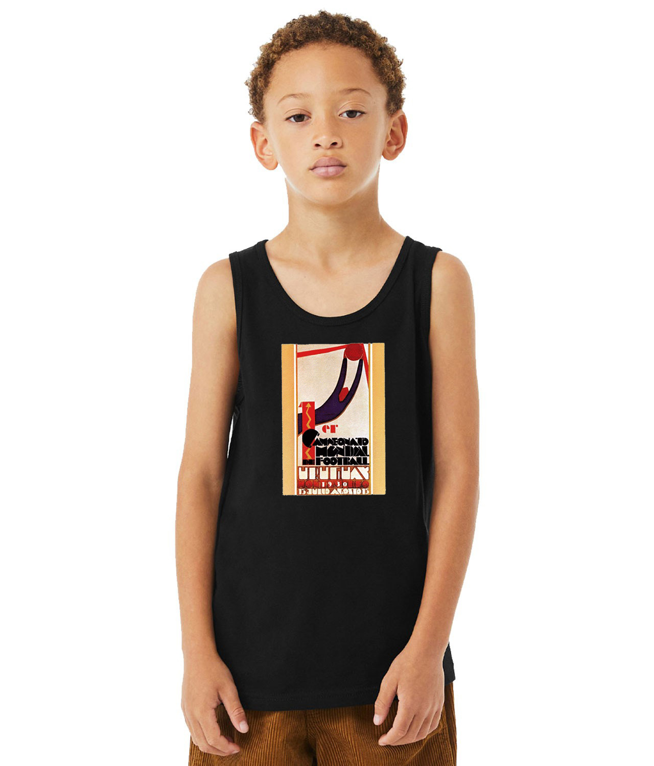 1930 FIFA World Cup Uruguay Soccer Logo Symbol Emblem Customized Design on Youth Tank Top