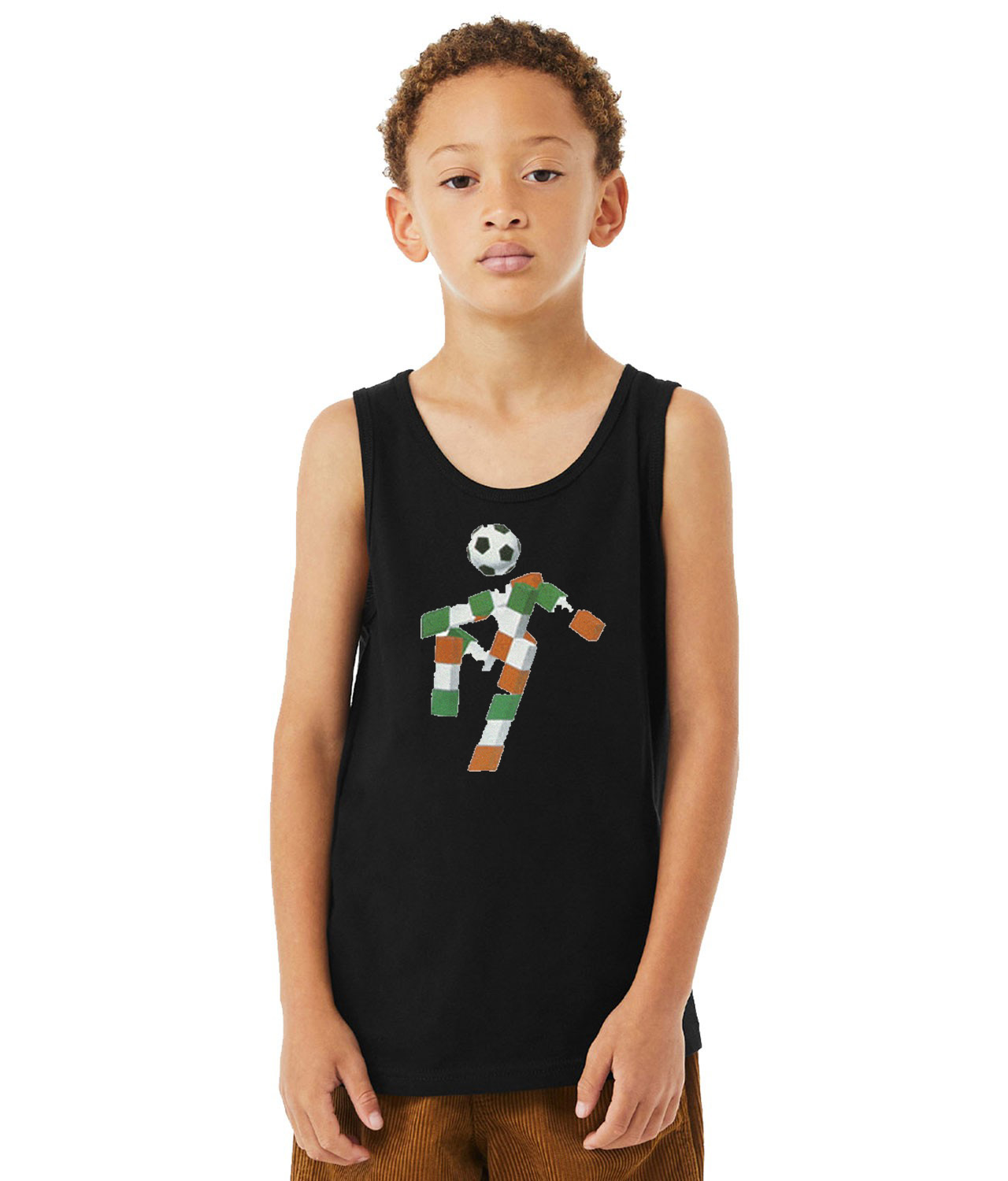 1990 FIFA World Cup Italy Mascot Ciao Soccer Logo Symbol Emblem Customized Design on Youth Tank Top