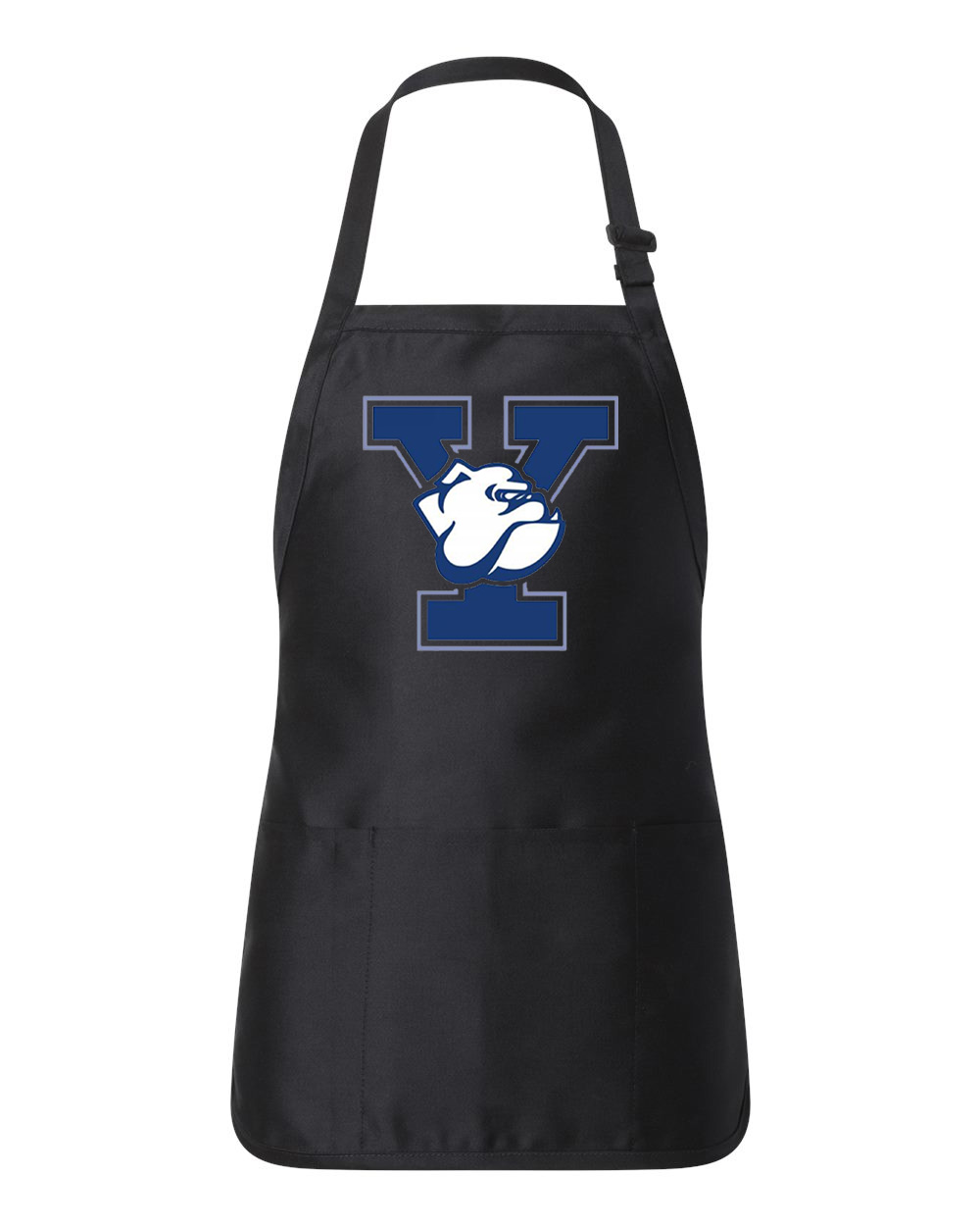 Yale University Color Emblem Education Logo Customized Design on Full-Length Apron with Pouch Pocket