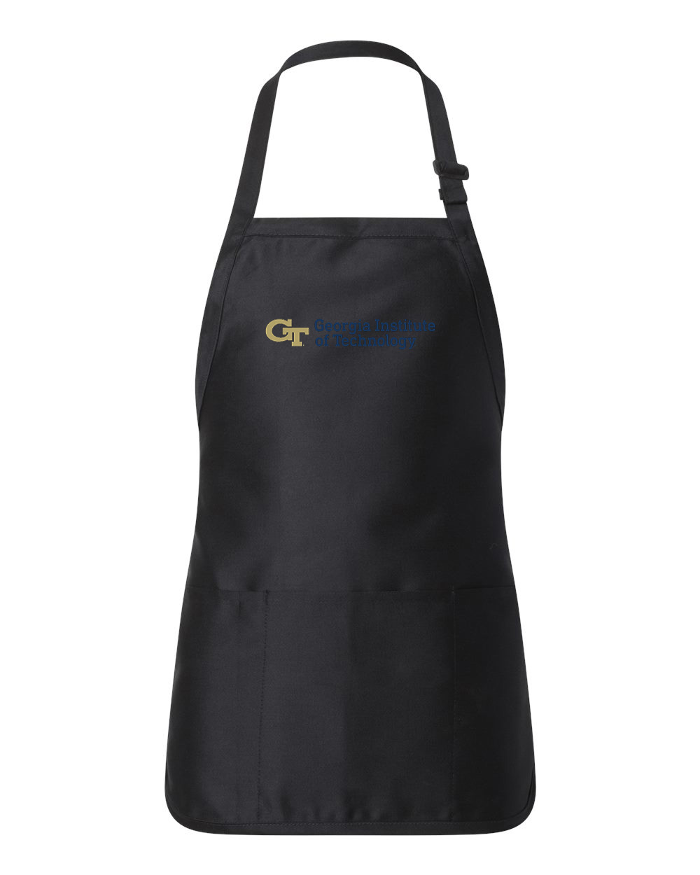 Georgia Institute of Technology Font Text Education Logo Customized Design on Full-Length Apron with Pouch Pocket