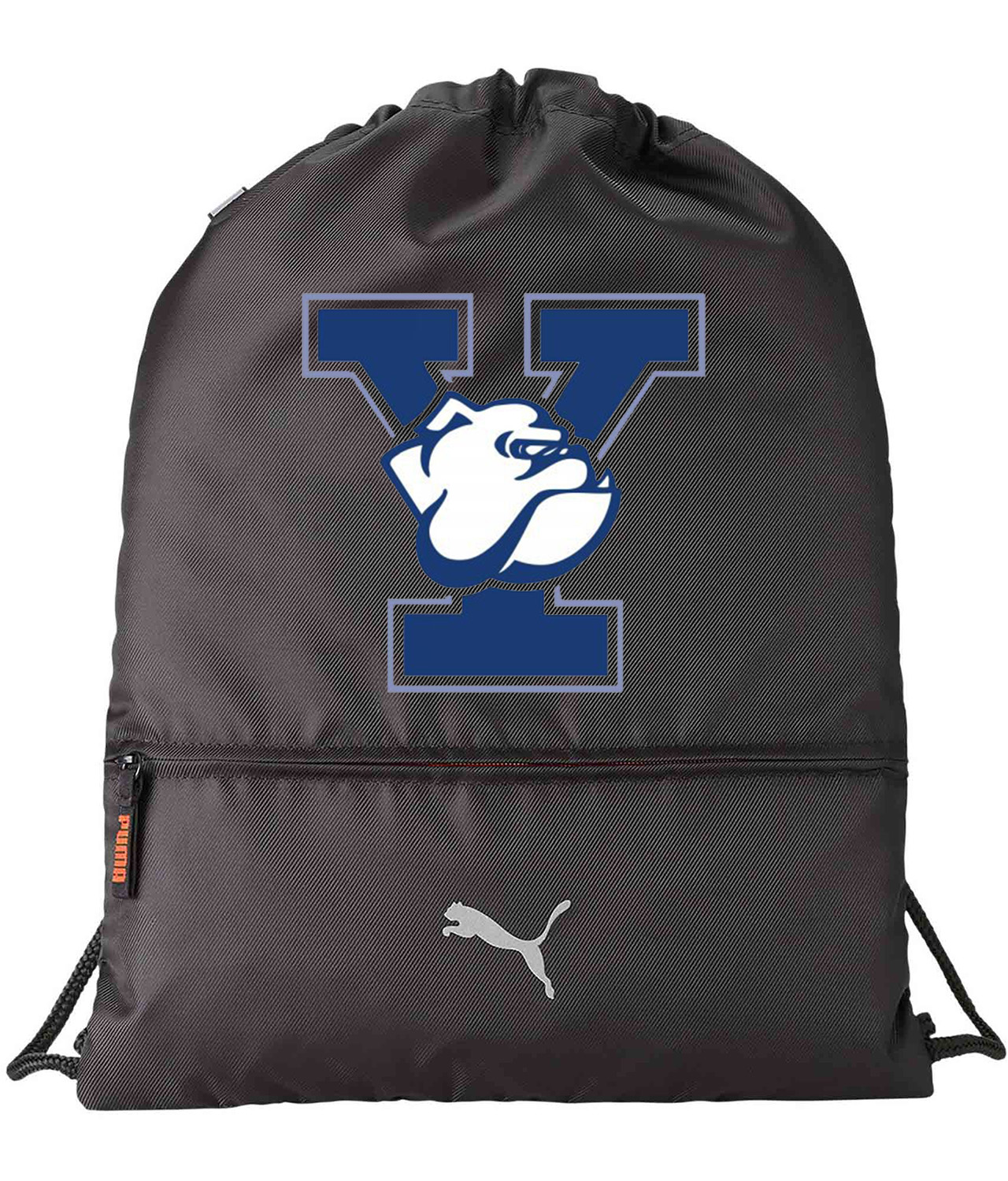 Yale University Color Emblem Logo Symbol Emblem Customized Design on Lightweight Drawstring Backpack Bag