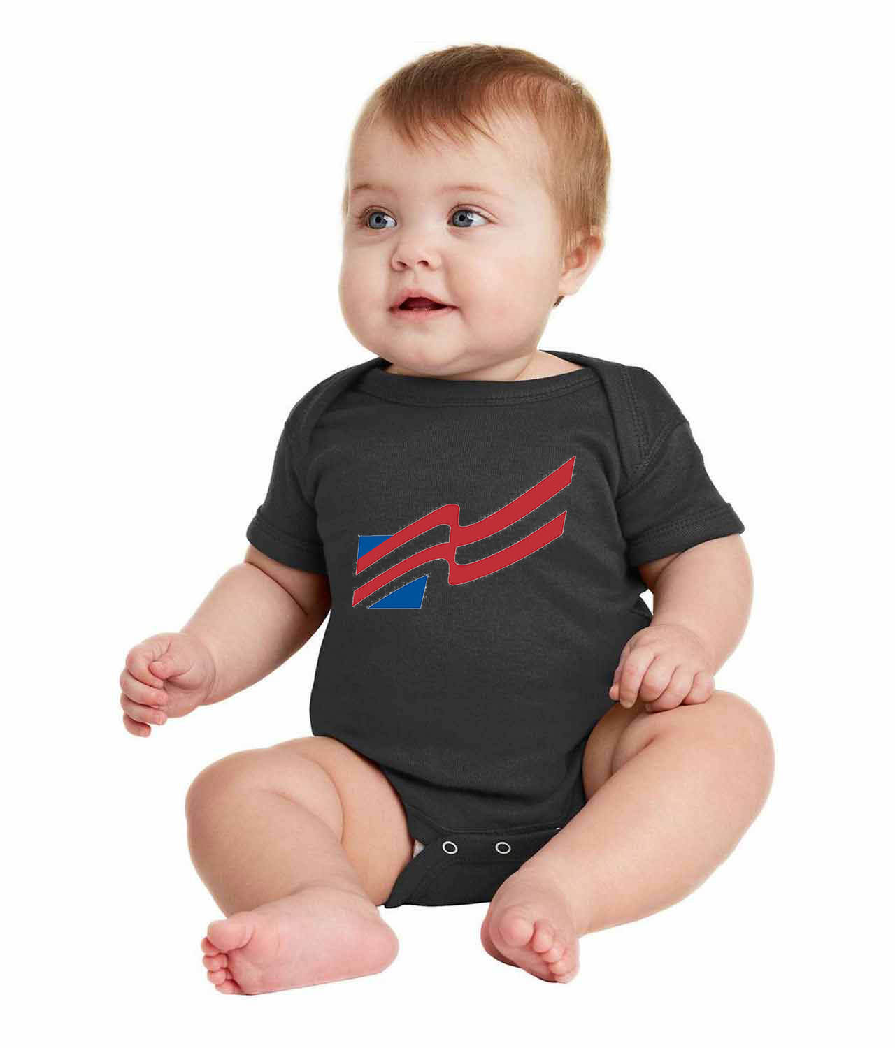 FBLA The Future Business Leaders of America Flag Logo Symbol Emblem Customized Design on Infant Baby Rib Bodysuit