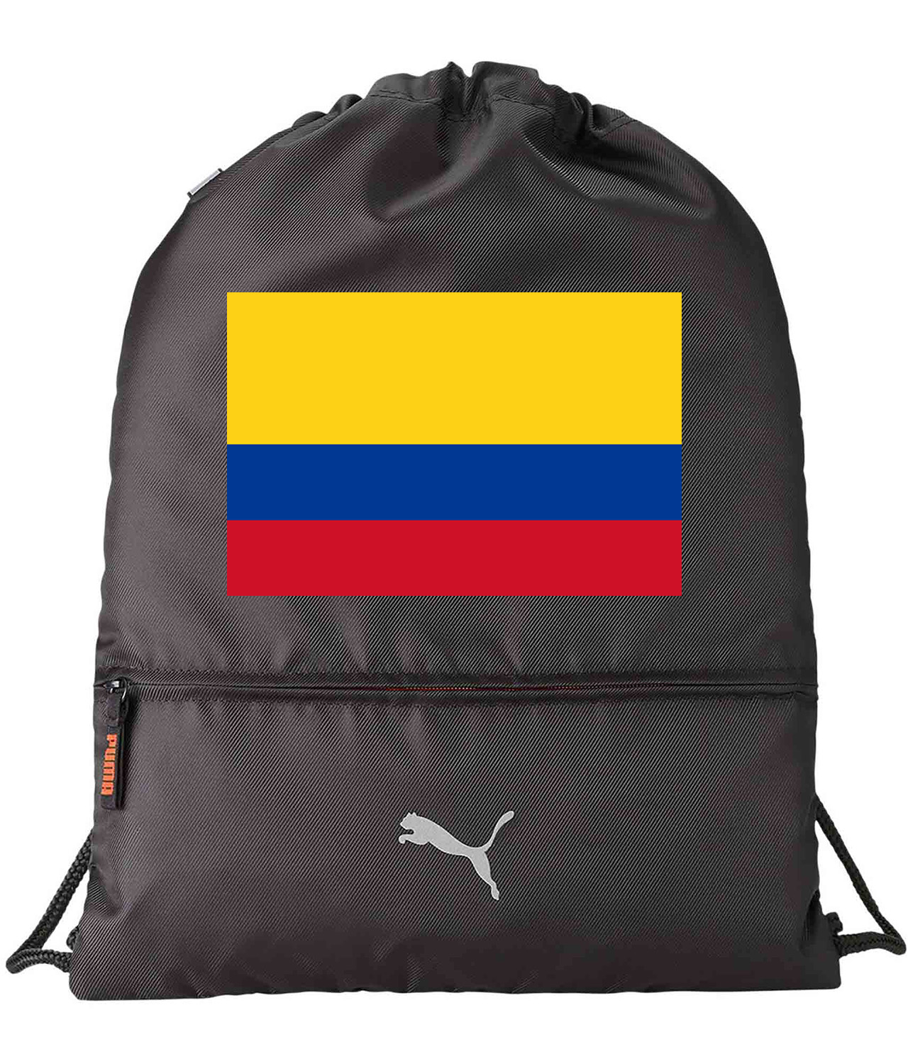 Flag of Colombia Logo Symbol Emblem Customized Design on Lightweight Drawstring Backpack Bag