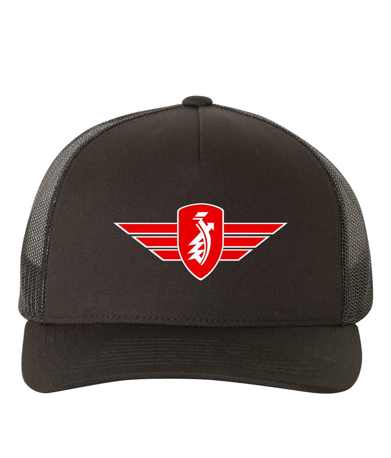 Zundapp Red Emblem Motorcycles Logo Symbol Emblem Customized Design on Retro Trucker Cap Hat