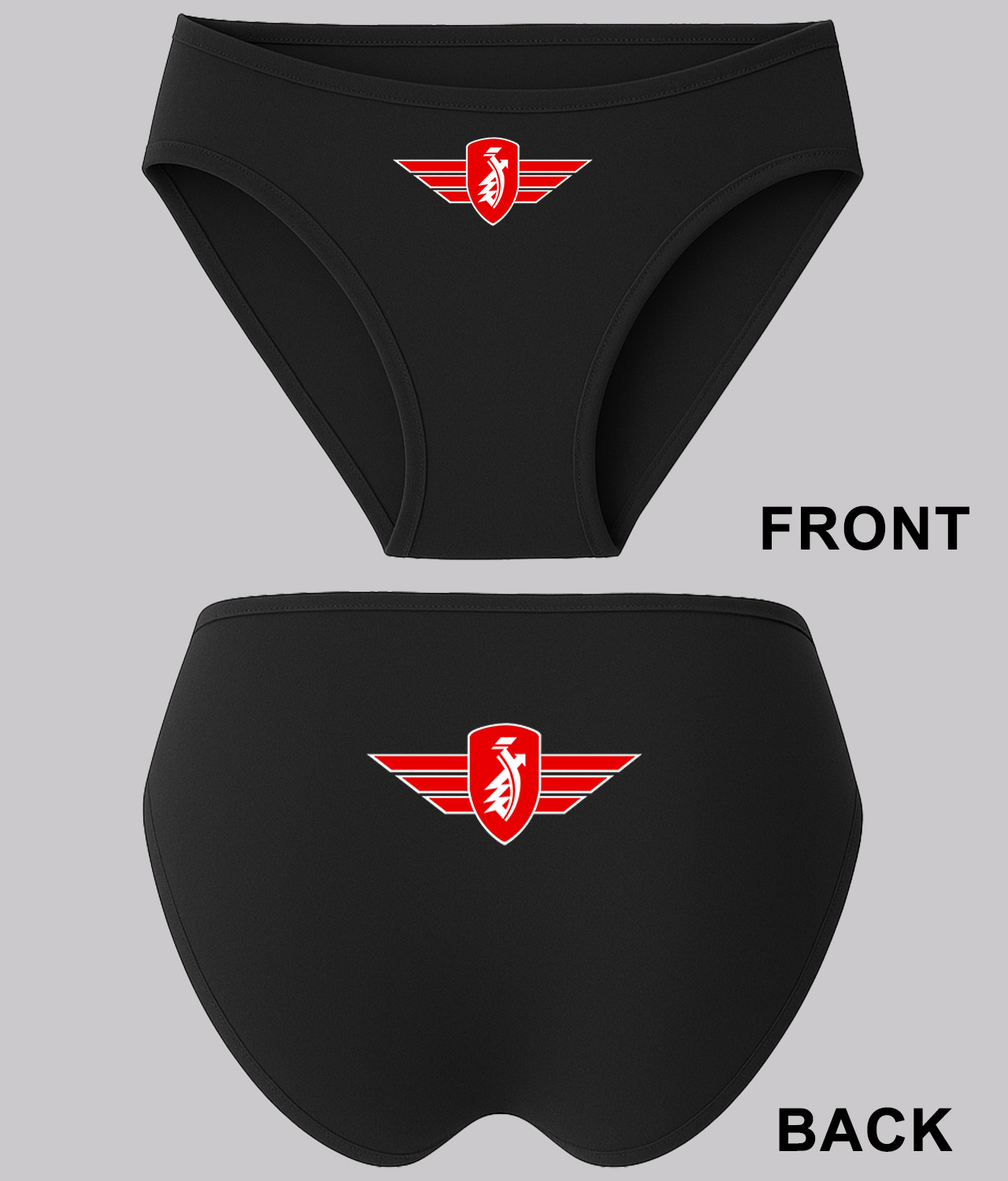 Zundapp Red Emblem Motorcycles Logo Symbol Emblem Customized Design on Women's Bikini Brief Underwear