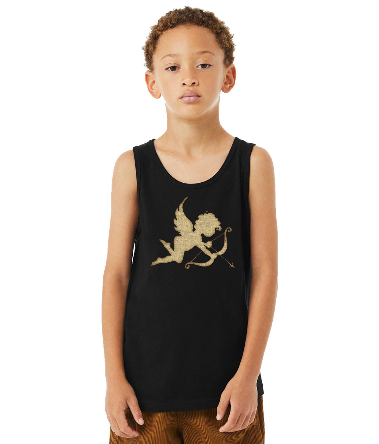 Canvas Angel Love Religion Logo Symbol Emblem Customized Design on Youth Tank Top