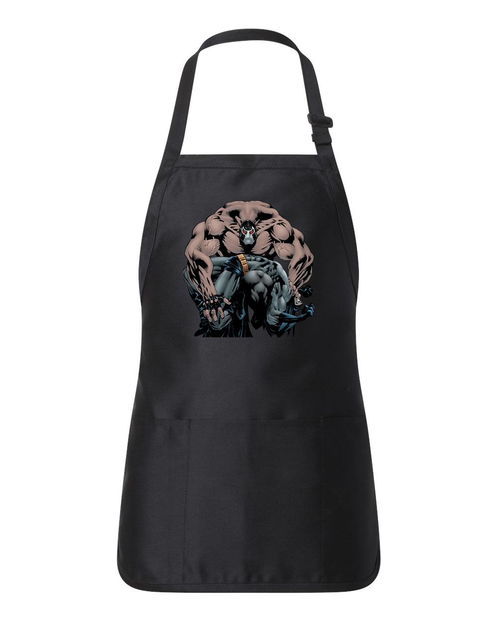 Batman Bane Cartoon Logo Customized Design on Full-Length Apron with Pouch Pocket - Image 1