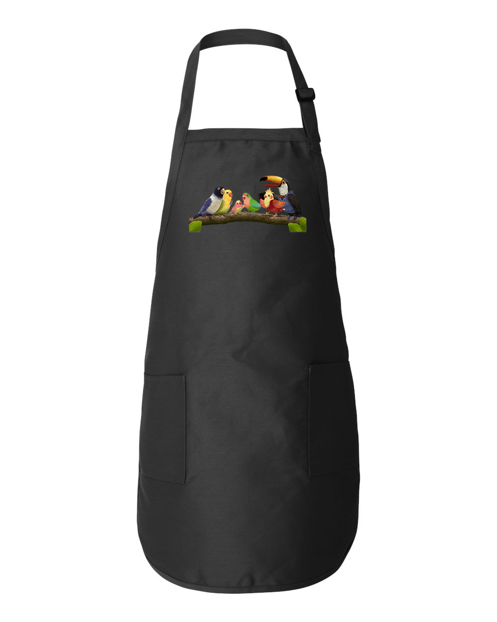 3rd & Bird Characters Cartoon Logo Symbol Emblem Customized Design on Full-Length Apron with Pockets