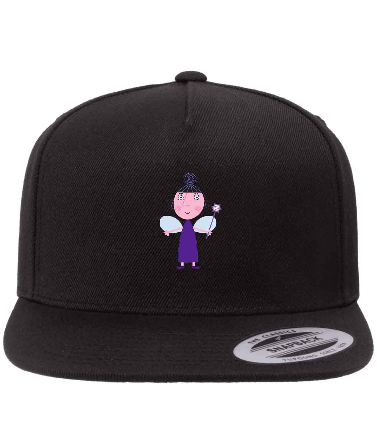Ben and Holly - Nanny Plum Cartoon Figure Customized Design on Wool 5-Panel Cap Hat