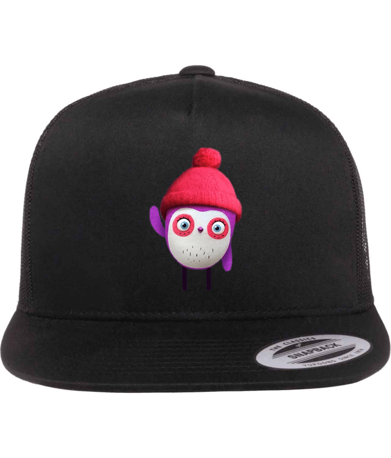Becca's Bunch - Becca Waving Cartoon Logo Symbol Emblem Customized Design on Classic Trucker Cap Hat