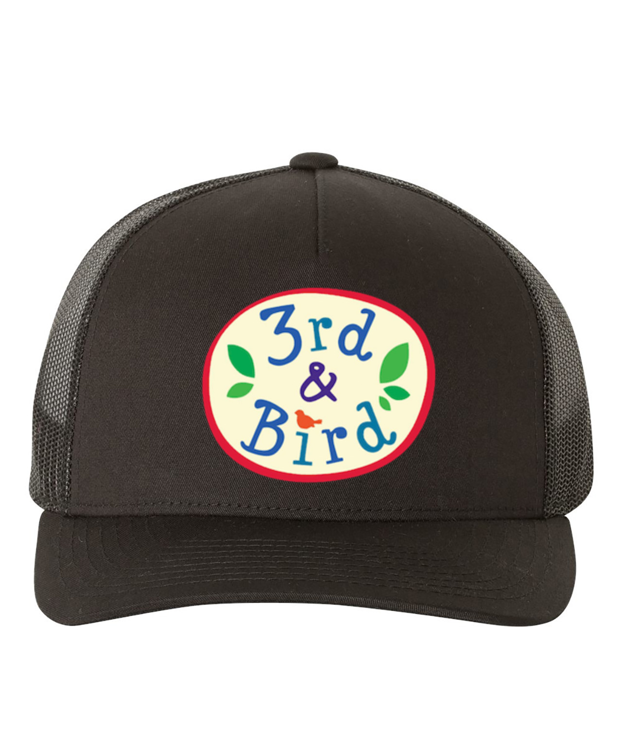 3rd & Bird Logo Cartoon Logo Symbol Emblem Customized Design on Retro Trucker Cap Hat