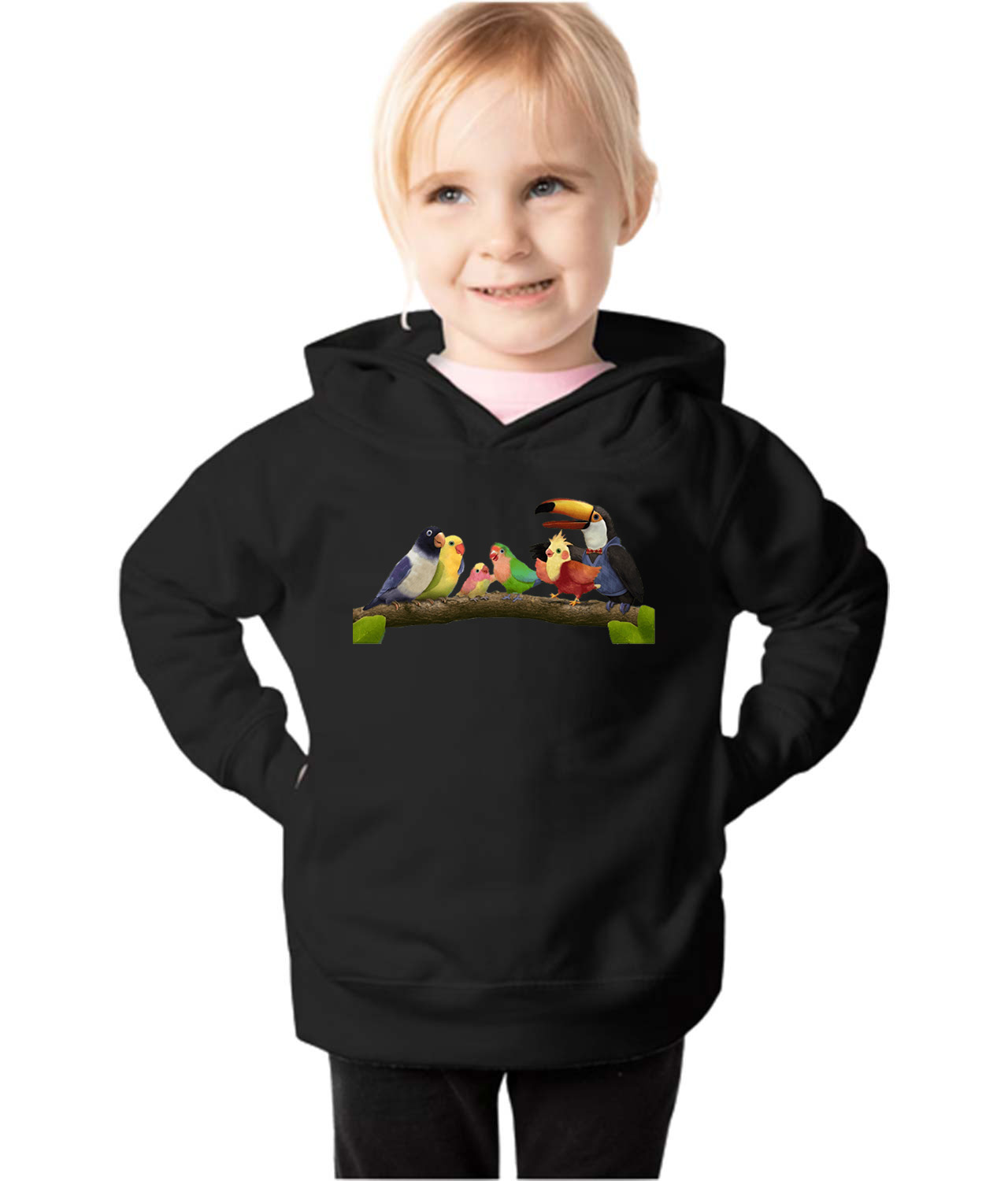 3rd & Bird Characters Cartoon Logo Symbol Emblem Customized Design on Toddler Pullover Fleece Hoodie