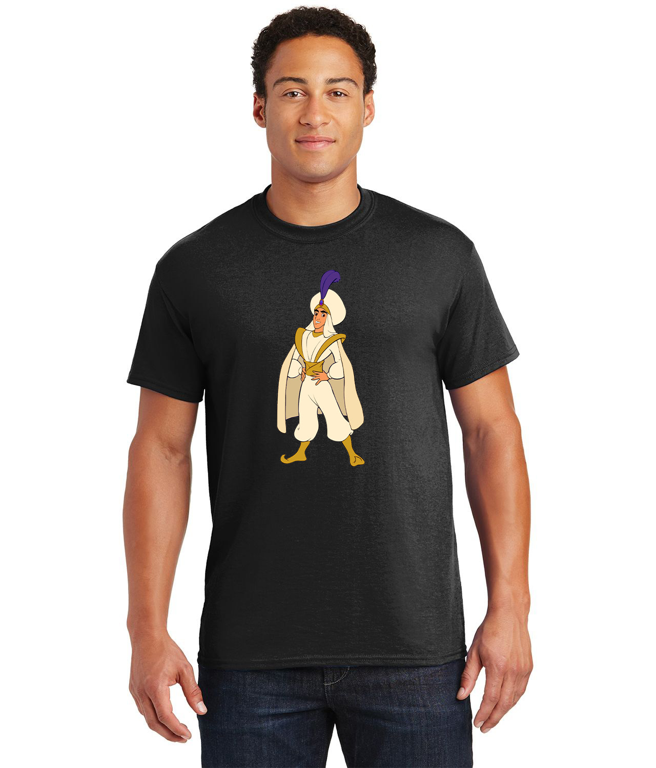 Aladdin As Prince Ali Cartoon Logo Customized Design on Unisex Tshirt Tee