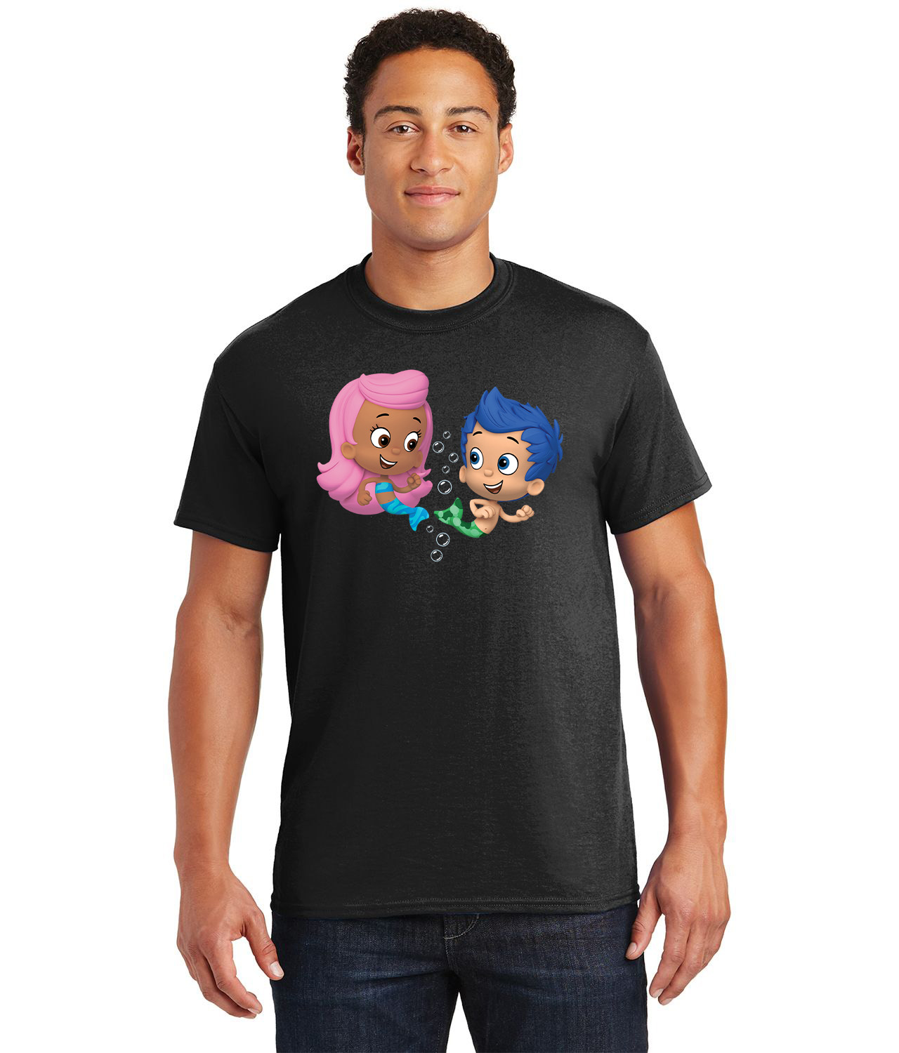 Bubble Guppies Molly and Gil Cartoon Logo Customized Design on Unisex Tshirt Tee