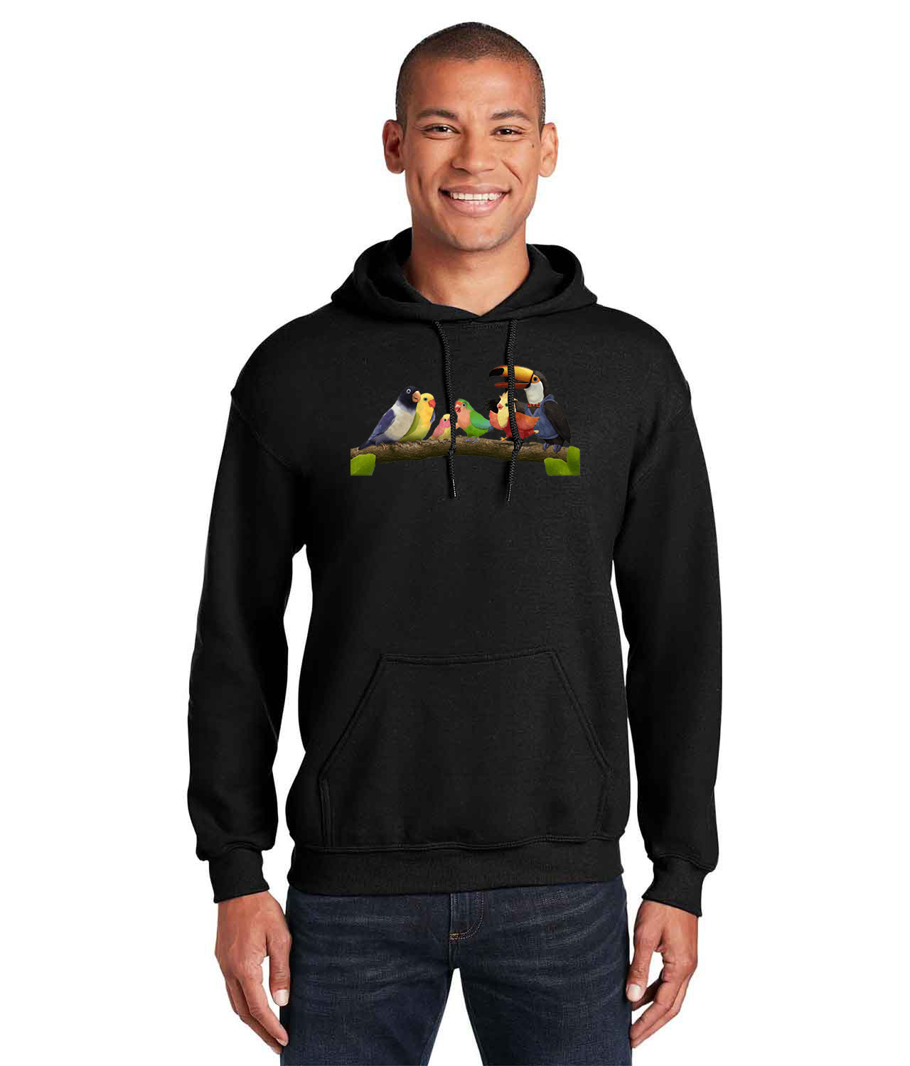 3rd & Bird Characters Logo Symbol Emblem Customized Design on Unisex Hooded Sweatshirt