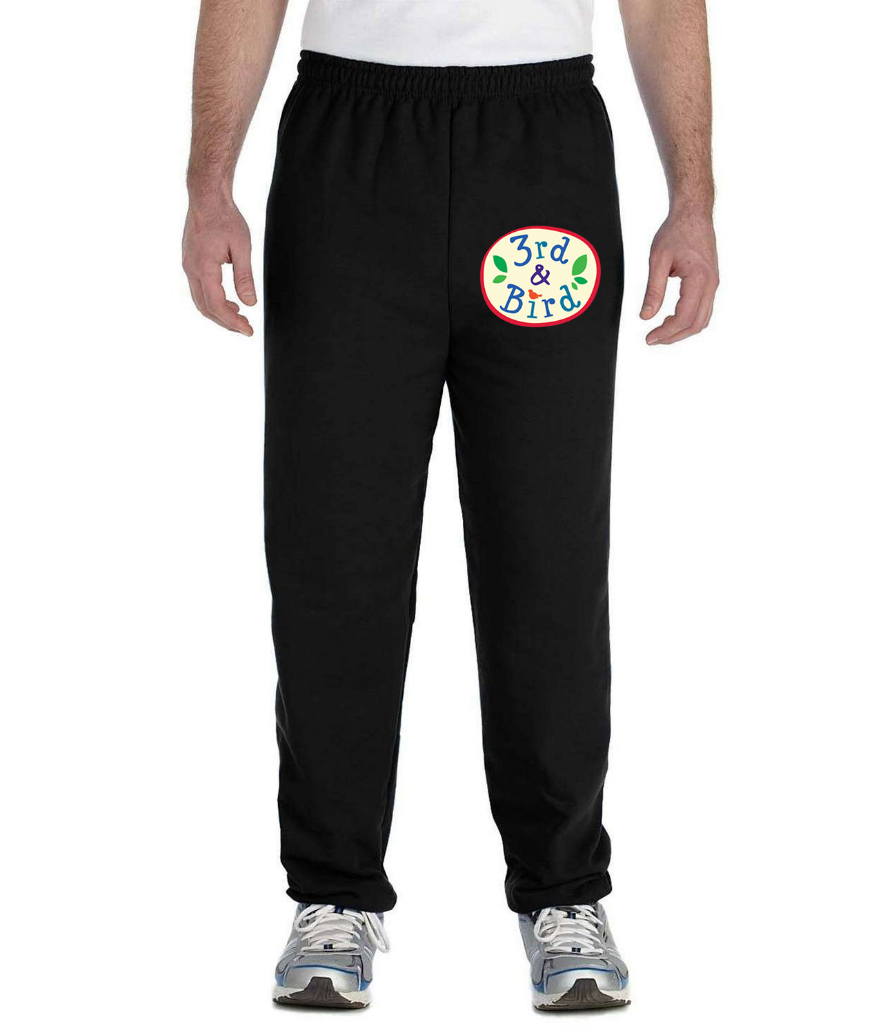 3rd & Bird Logo Cartoon Logo Symbol Emblem Customized Design on Unisex Closed-Bottom Sweatpants