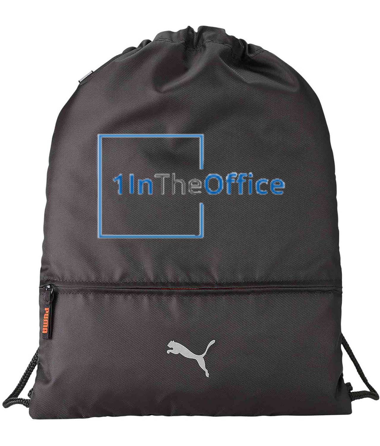 1InTheOffice - Office Supplies Company Logo Symbol Emblem Customized Design on Lightweight Drawstring Backpack Bag