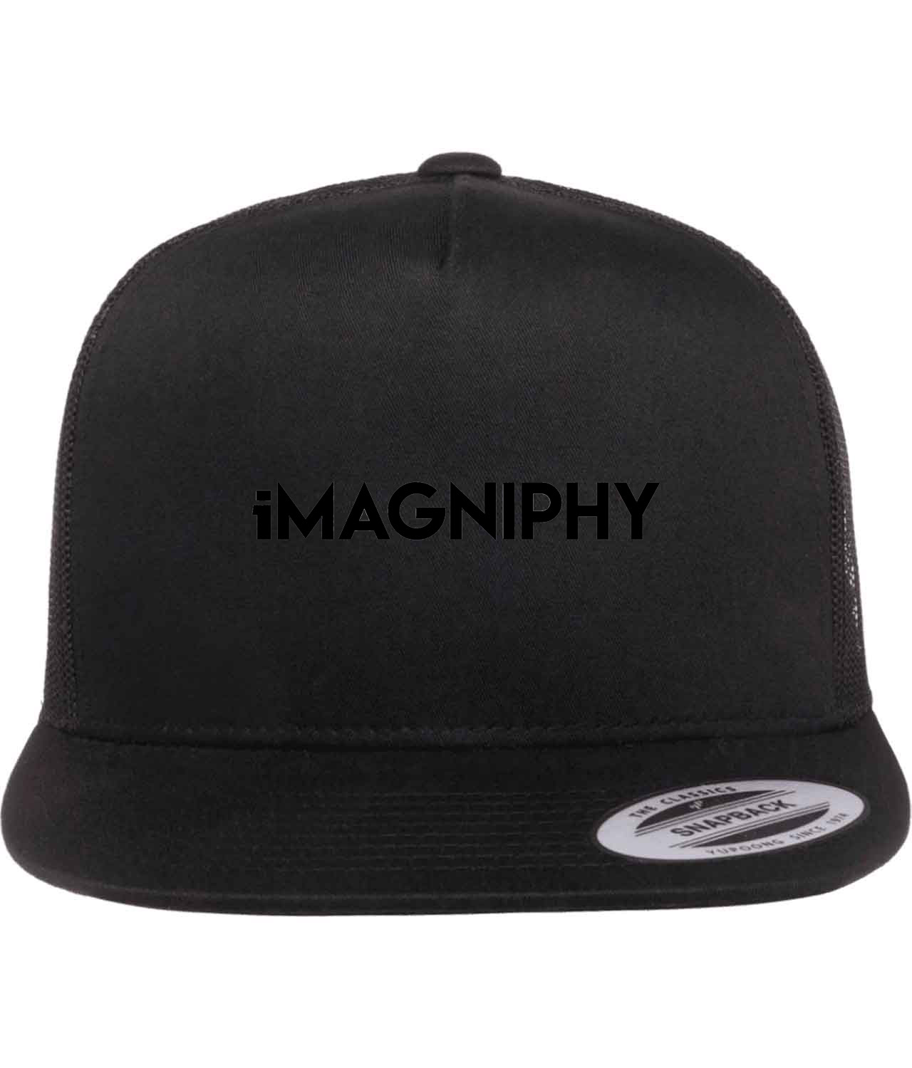 iMagniphy - Electronics Company Logo Symbol Emblem Customized Design on Classic Trucker Cap Hat