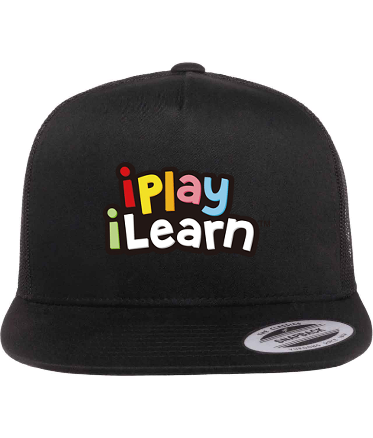 iPlay iLearn - Educational Toys Company Logo Symbol Emblem Customized Design on Classic Trucker Cap Hat