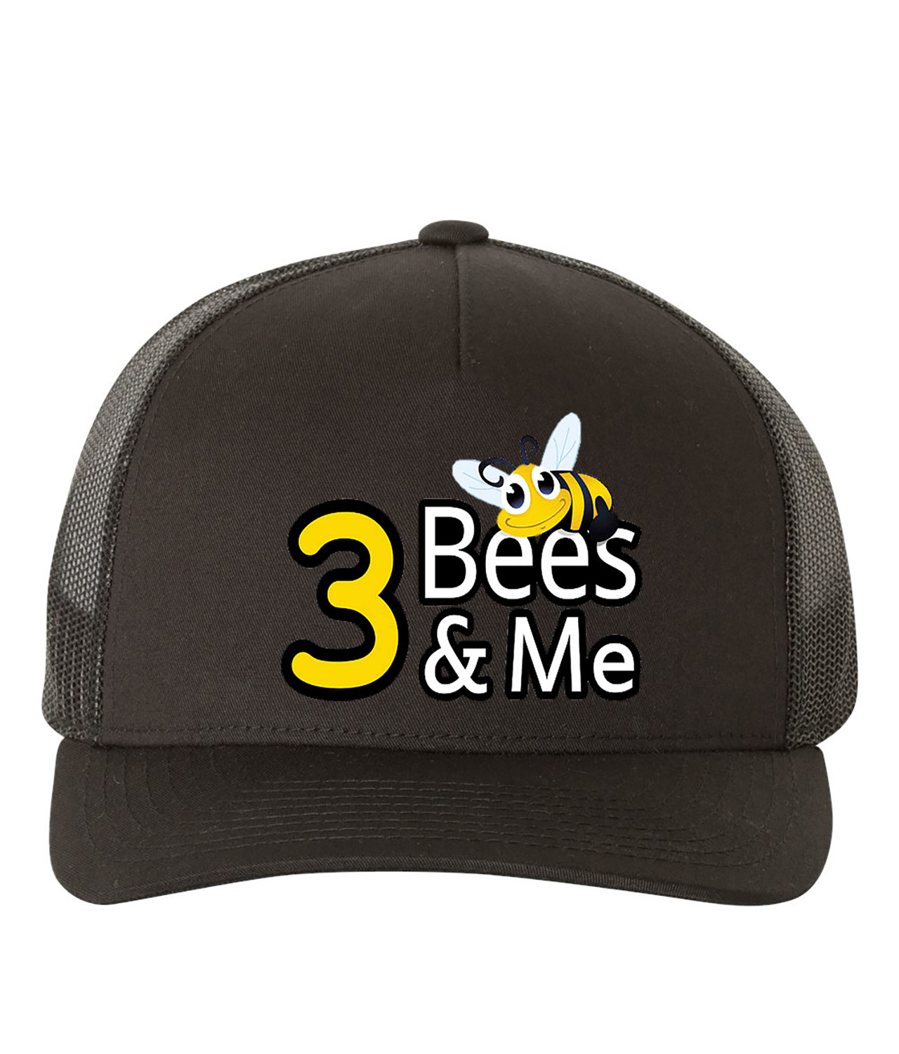3 Bees & Me - Toys Company Logo Symbol Emblem Customized Design on Retro Trucker Cap Hat
