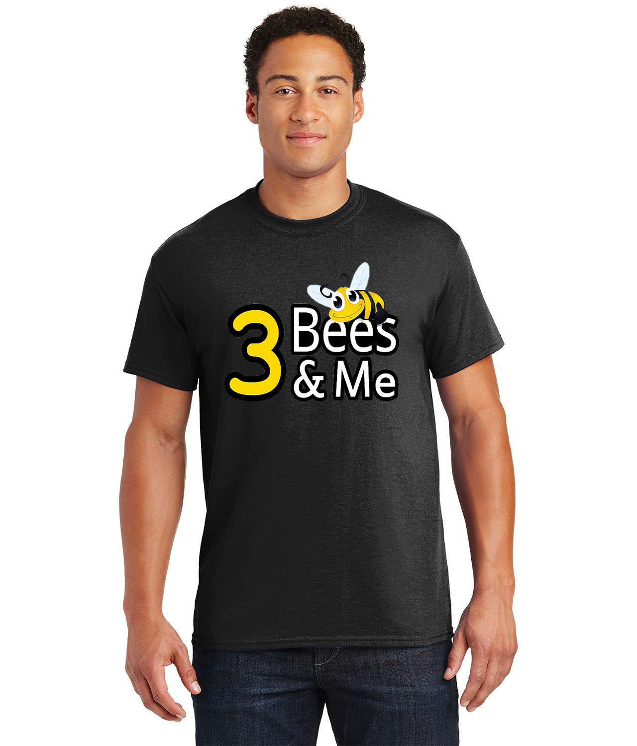 3 Bees & Me - Toys Company Logo Customized Design on Unisex Tshirt Tee