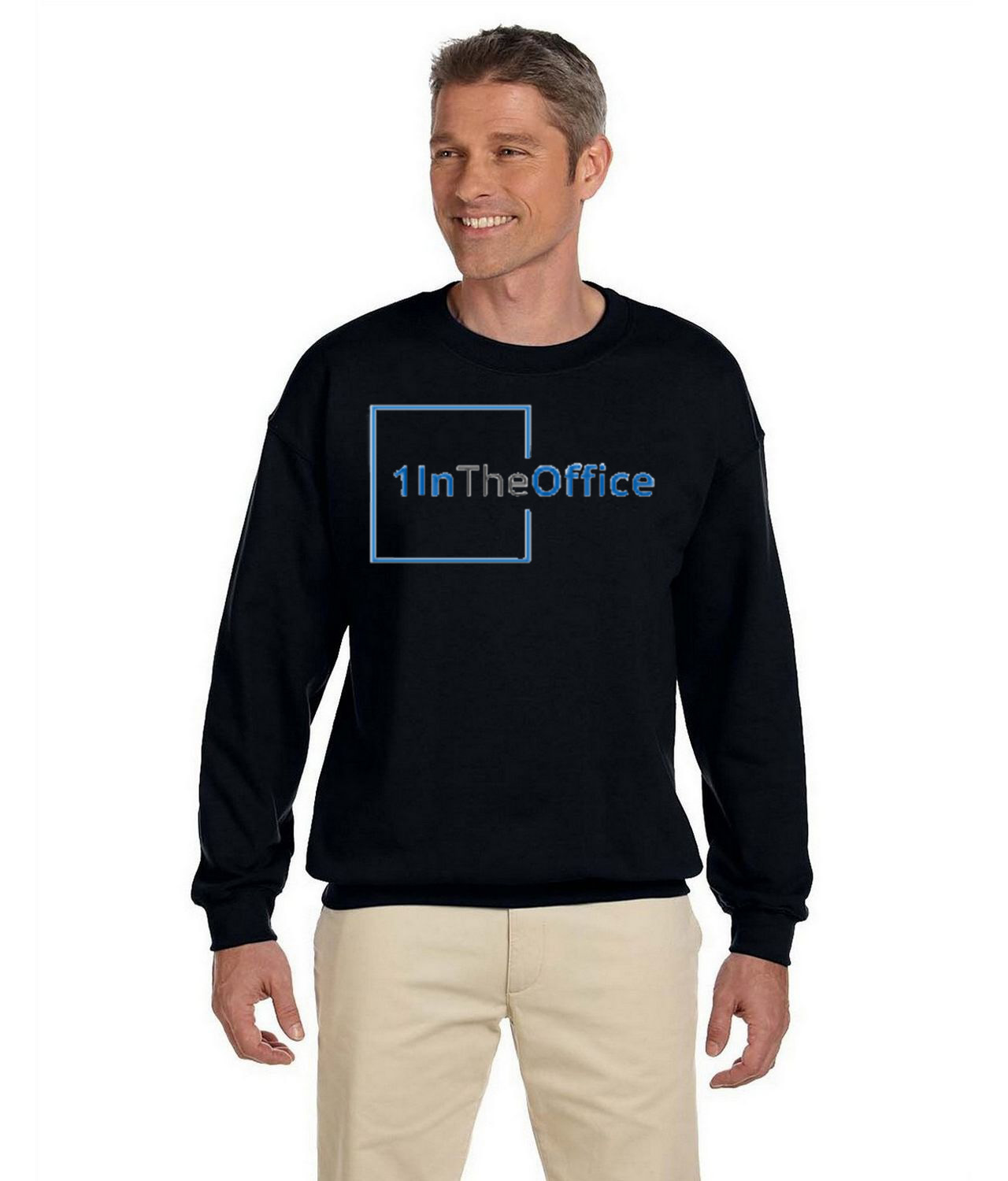 1InTheOffice - Office Supplies Company Logo Symbol Emblem Customized Design on Unisex Crewneck Sweatshirt