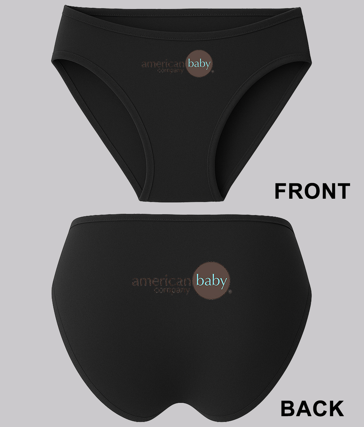 American Baby Company - Baby Products Company Logo Symbol Emblem Customized Design on Women's Bikini Brief Underwear