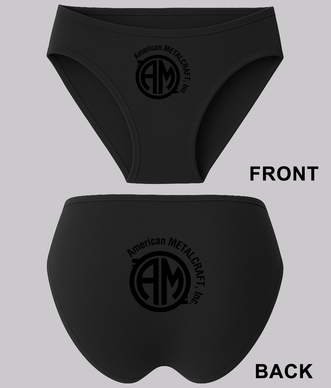 American Metalcraft - Kitchenware Company Logo Symbol Emblem Customized Design on Women's Bikini Brief Underwear