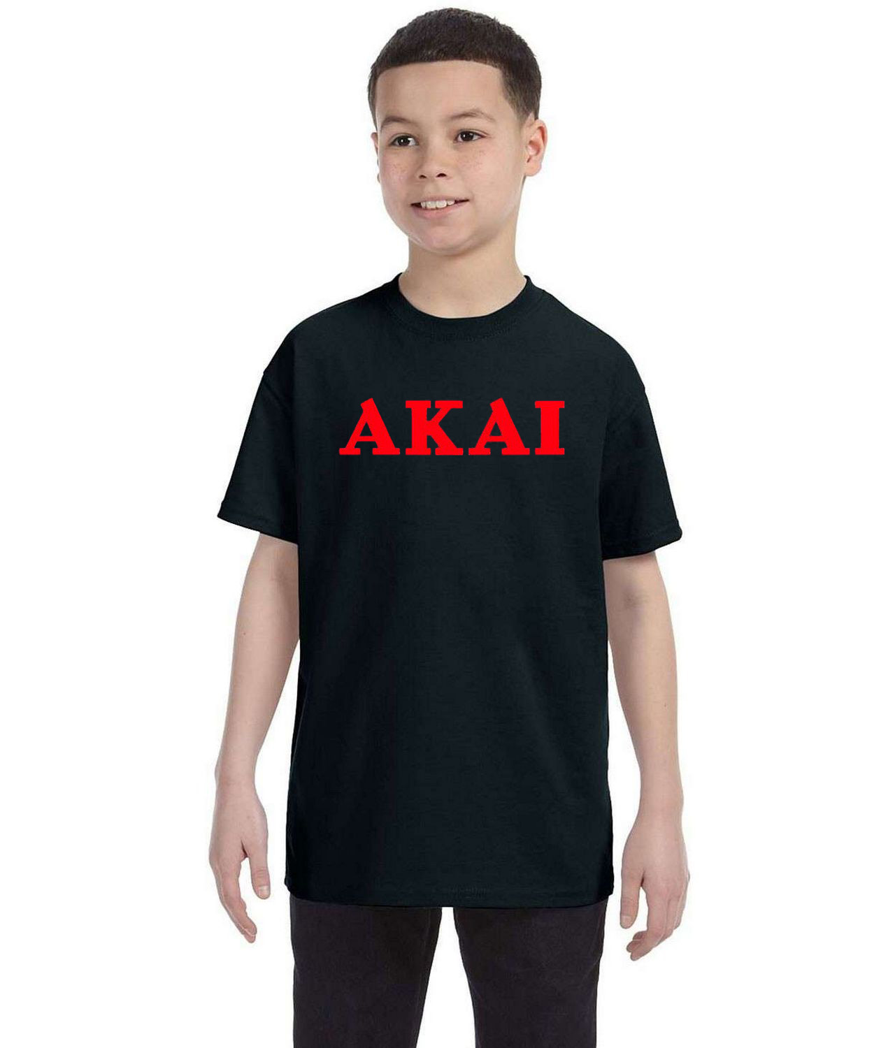 AKAI - Electronics Company Logo Symbol Emblem Customized Design on Youth T-Shirt Tee