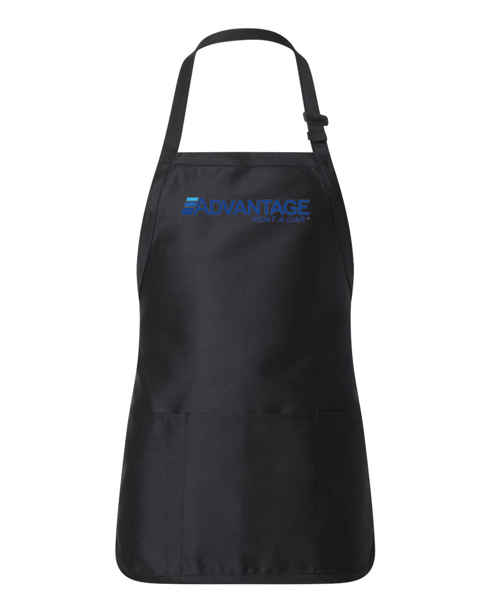 Advantage Rent A Car Logo Symbol Emblem Customized Design on Full-Length Apron with Pouch Pocket