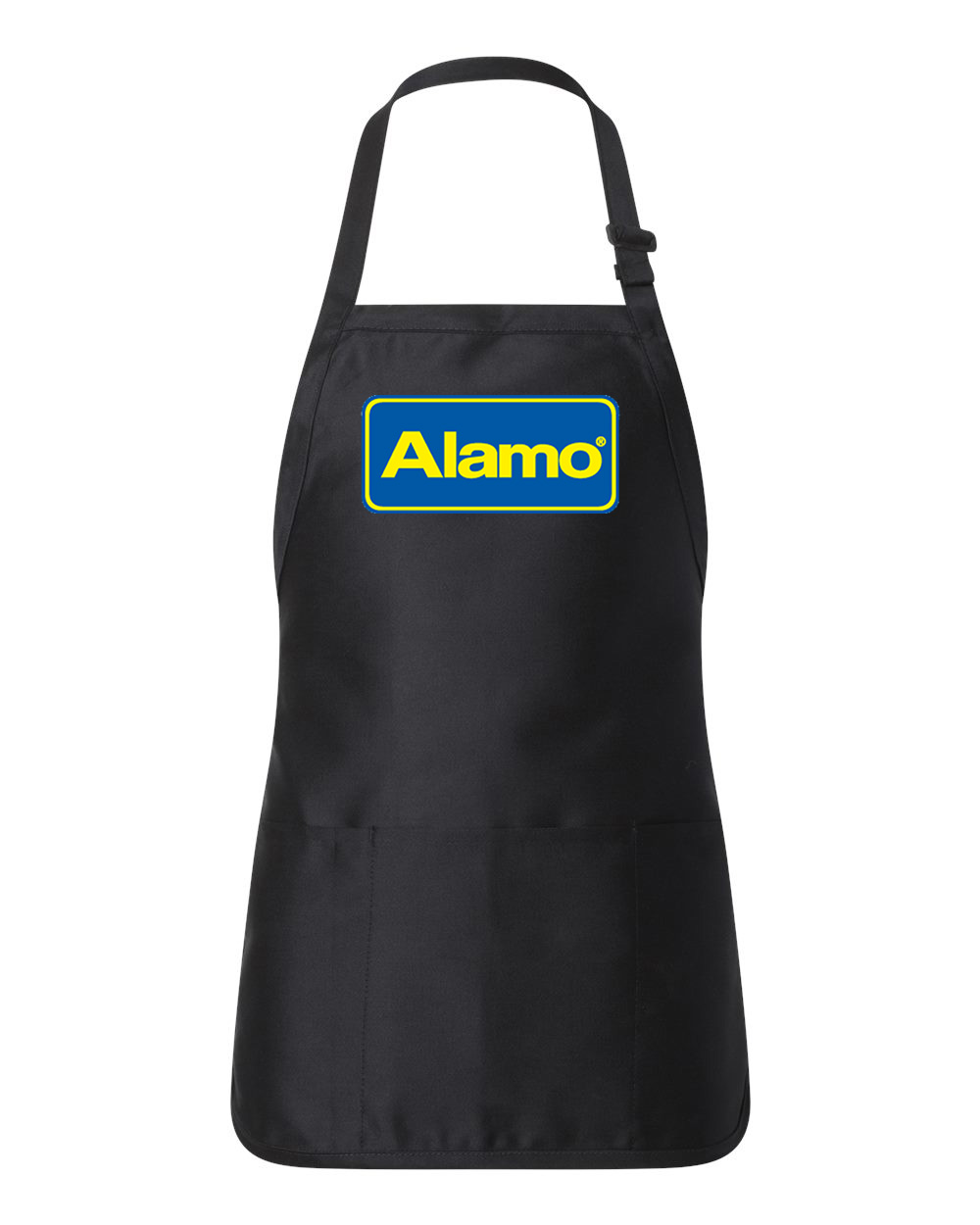 Alamo Logo Symbol Emblem Customized Design on Full-Length Apron with Pouch Pocket