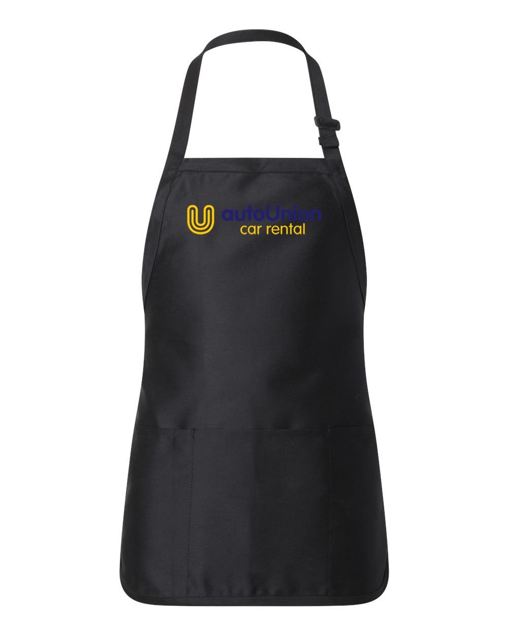 AutoUnion Car Rental Logo Symbol Emblem Customized Design on Full-Length Apron with Pouch Pocket