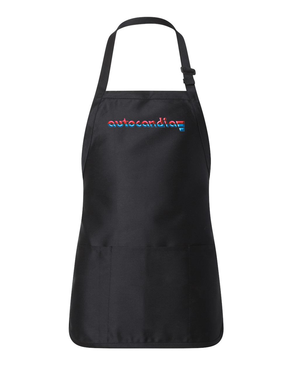 Autocandia Logo Symbol Emblem Customized Design on Full-Length Apron with Pouch Pocket