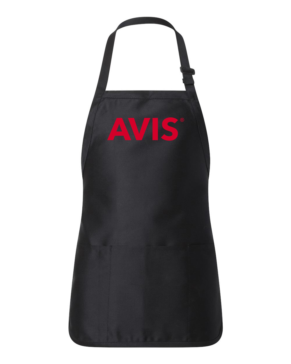 Avis Car Rental Logo Symbol Emblem Customized Design on Full-Length Apron with Pouch Pocket
